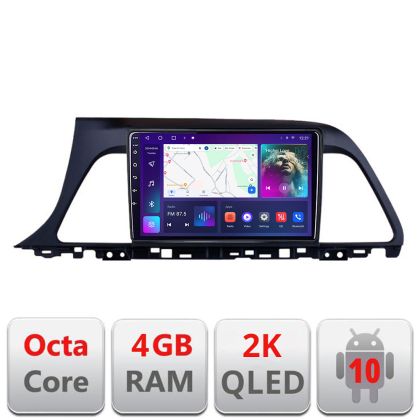 Navigatie HHyundai Sonata Nou C-417 Android Octa Core Ecran 2K QLED GPS 4G 4+32GB 360 KIT-417+EDT-E409-2K