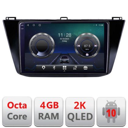 Navigatie VW Tiguan 2016- C-5883 Android Octa Core Ecran 2K QLED GPS 4G 4+32GB 360 KIT-5883+EDT-E410-2K