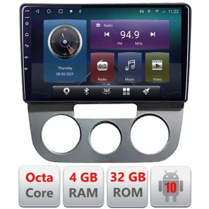 Navigatie VW Golf 5 2004-2010 clima manuala Android radio gps internet Octa core 4+32 KIT-golf5-manual+EDT-E409