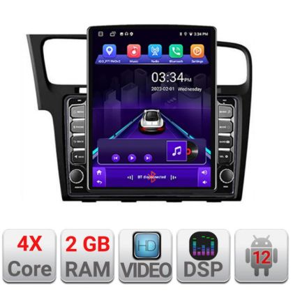 Navigatie VW Golf 7 K-491 ecran tip TESLA 9.7" cu Android Radio Bluetooth Internet GPS WIFI 2+32 DSP Quad Core