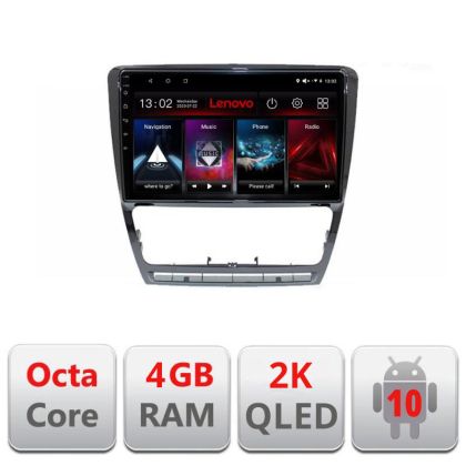 Navigatie Skoda Octavia 2 2005-2013 L-005, Octacore, 4Gb RAM, 64Gb Hdd, 4G, QLED 2K, DSP, Carplay, Bluetooth