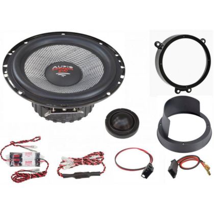 KIT  Sistem component dedicat Mercedes Clasa C W203  x-fit 6.5"  165mm pe 2 căi crossover plug'n'play Audio System German Sound