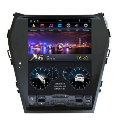 Navigatie HHyundai Santa Fe cu Android GPS Bluetooth Radio Internet procesor Six Core si ecran tip Tesla