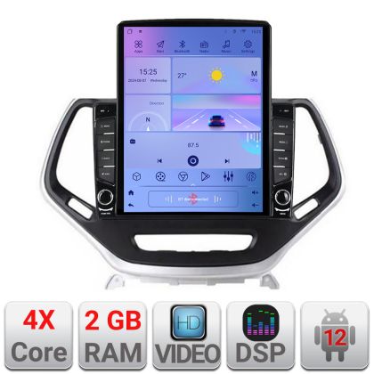 Navigatie Jeep Cherokee 2014-2019 Manual K-248 ecran tip TESLA 9.7" cu Android Radio Bluetooth Internet GPS WIFI 2+32