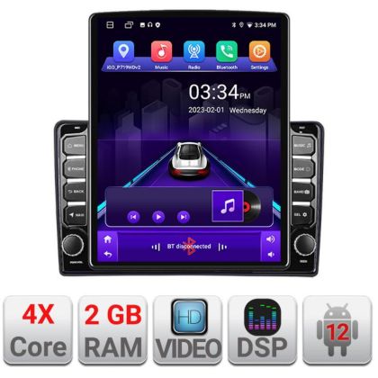 Navigatie Fiat Tipo 2020- Android radio gps internet quad core 2+32 ecran vertical 9.7" Kit-tipo2022+EDT-E708