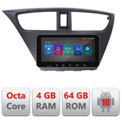 Navigatie Honda Civic 2012-2016 I-CIVIC 4+64 ecran 10.33" Android Waze USB Navigatie Internet Youtube Radio