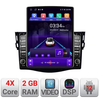 Navigatie Toyota RAV4 K-018 ecran tip TESLA 9.7" cu Android Radio Bluetooth Internet GPS WIFI 2+32 DSP Quad Core