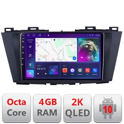 Navigatie Mazda 5 2010- C-117 Android Octa Core Ecran 2K QLED GPS 4G 4+32GB 360 KIT-117+EDT-E409-2K