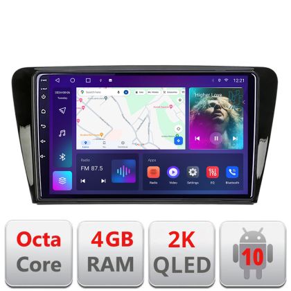 Navigatie Skoda Rapid Seat Toledo 2013+ Android Octa Core Ecran 2K QLED GPS 4G 4+32GB 360 KIT-rapid+EDT-E409-2K