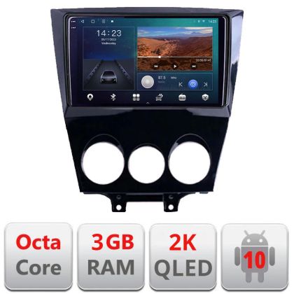 Navigatie Mazda RX8 2003-2008  Android Ecran 2K QLED octa core 3+32 carplay android auto kit-rx8-03+EDT-E309V3-2K