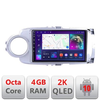 Navigatie Toyota Yaris 2010-2018 C-YARIS10 Android Octa Core Ecran 2K QLED GPS 4G 4+32GB 360 KIT-YARIS10+EDT-E409-2K