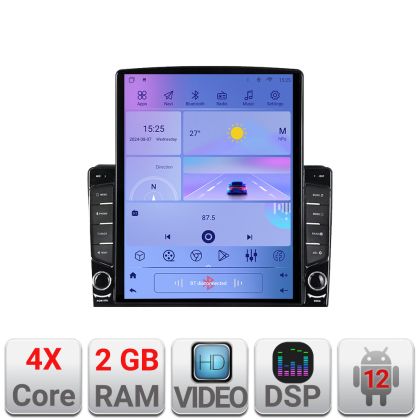 Navigatie Toyota Android radio gps internet quad core 2+32 ecran vertical 9.7" Kit-toyota-universal+EDT-E708