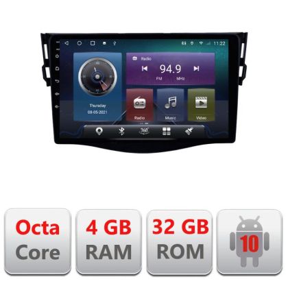 Navigatie Toyota RAV4 C-018 Octa Core cu Android Radio Bluetooth Internet GPS WIFI 4+32GB