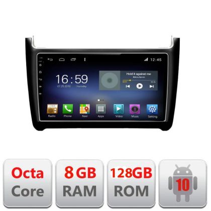 Navigatie VW POLO 2014-2017 Manual F-655 Octa Core cu Android Radio Bluetooth Internet GPS WIFI DSP 8+128GB 4G