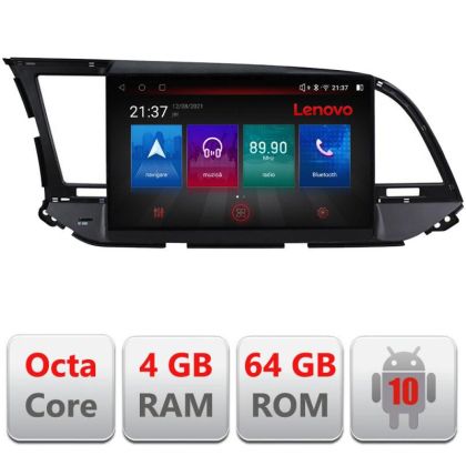 Navigatie HHyundai Elantra 2015-2018 E-581 Octa Core cu Android Radio Bluetooth Internet GPS WIFI DSP 4+64GB 4G