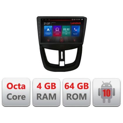 Navigatie Peugeot 207 E-PE01 Octa Core cu Android Radio Bluetooth Internet GPS WIFI DSP 4+64GB 4G