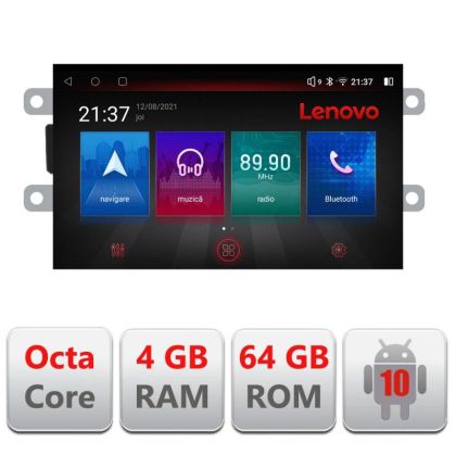 Navigatie Dacia dupa 2012 E-Dacia Octa Core cu Android Radio Bluetooth Internet GPS WIFI DSP 4+64GB 4G