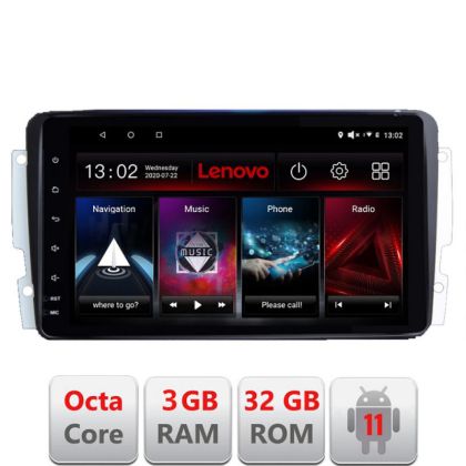 Navigatie Mercedes C 2001-2004 CLK G D-171 Octa Core cu Android Radio Bluetooth Internet GPS WIFI DSP 3+32 GB LENOVO LITE