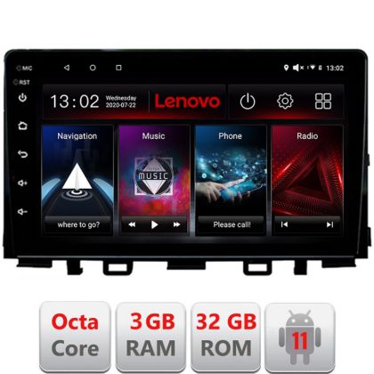 Navigatie Kia Stonic 2016-2020 Android radio gps internet Octa Core 3+32 Kit-Stonic+EDT-E509-lite LENOVO LITE