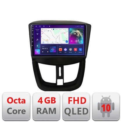 Navigatie Peugeot 207 B-PE01 Android Ecran QLED octa core 4+64 carplay android auto KIT-PE01+EDT-E309V3