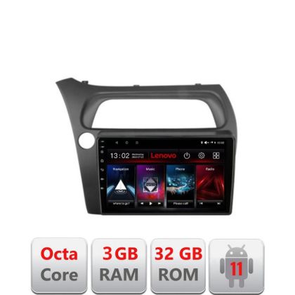 Navigatie Honda Civic Hatchback 2006-2012 Octa Core cu Android Radio Bluetooth Internet GPS WIFI 3+32GB LENOVO LITE