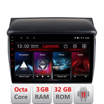 Navigatie Mitsubishi L200/Pajero 2006-2013 Octa Core cu Android Radio Bluetooth Internet GPS WIFI DSP 3+32GB LENOVO LITE