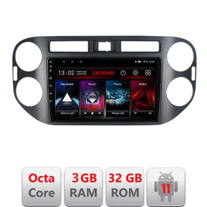 Navigatie VW Tiguan 2009-2015 Octa Core cu Android Radio Bluetooth Internet GPS WIFI DSP 3+32 GB 4G KIT-489v2+ LENOVO LITE