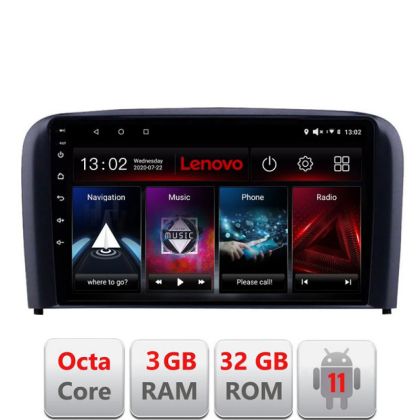 Navigatie Volvo S80 2004-2006 D-S80 Octa Core cu Android Radio Bluetooth Internet GPS WIFI DSP 3+32 GB 4G KIT-S LENOVO LITE