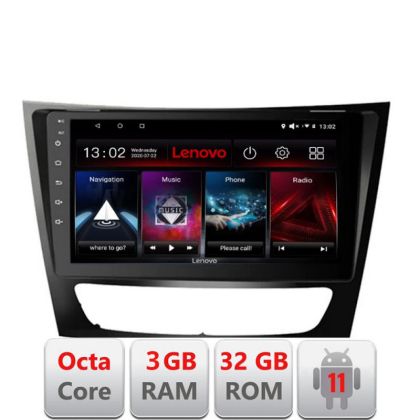 Navigatie Mercedes W211 W219 D-090 Octa Core cu Android Radio Bluetooth Internet GPS WIFI DSP 3+32 GB 4G KIT-09 LENOVO LITE