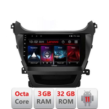 Navigatie HHyundai Elantra 2013-2015 D-359 Octa Core cu Android Radio Bluetooth Internet GPS WIFI DSP 3+32 GB 4G LENOVO LITE