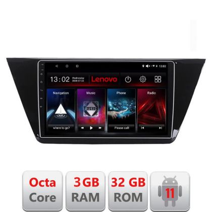 Navigatie Volkswagen Touran 2016- D-3144 Octa Core cu Android Radio Bluetooth Internet GPS WIFI DSP 3+32 GB 4G LENOVO LITE