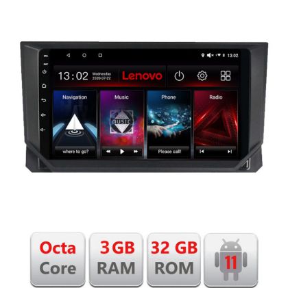 Navigatie Seat Arona Octa Core cu Android Radio Bluetooth Internet GPS WIFI DSP 3+32 GB 4G kit-arona+EDT-E509- LENOVO LITE