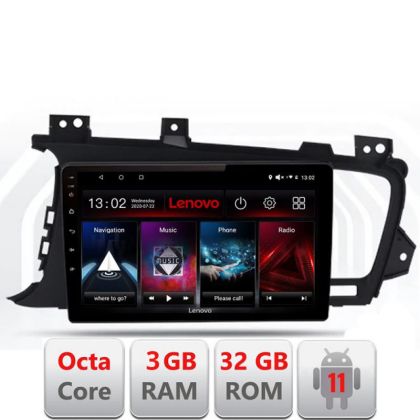 Navigatie Kia Optima 2011-2013 D-091 Octa Core cu Android Radio Bluetooth Internet GPS WIFI DSP 3+32 GB 4G KIT- LENOVO LITE