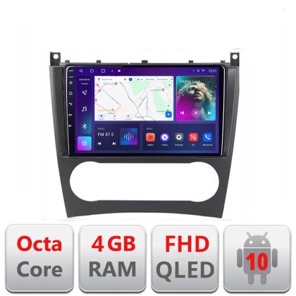 Navigatie Mercedes Clasa C W203 facelift B-093 Android Ecran QLED octa core 4+64 carplay android auto KIT-093+EDT-E309V3