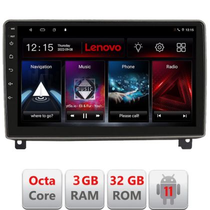 Navigatie Peugeot 407 2004-2011 Octa Core cu Android Radio Bluetooth Internet GPS WIFI DSP 3+32 GB 4G KIT-407+ LENOVO LITE