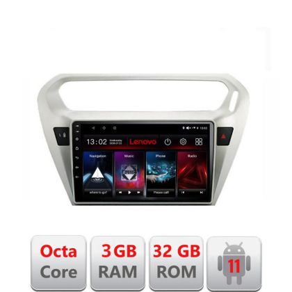 Navigatie Peugeot 301 Citroen C-Elisee D-301 Octa Core cu Android Radio Bluetooth Internet GPS WIFI DSP 3+32 GB LENOVO LITE