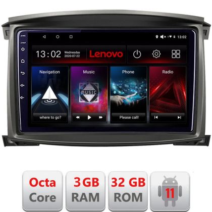 Navigatie Toyota Land Cruiser L100 2002-2006 Android radio gps internet Octa Core 3+32 KIT-L105-automatic+EDT-E510 LENOVO LITE