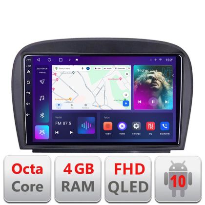 Navigatie Mercedes SL W230 2004-2011 B-W230 Android Ecran QLED octa core 4+64 carplay android auto KIT-w230+EDT-E309V3