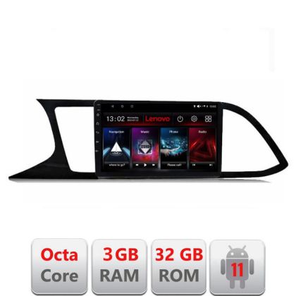 Navigatie Seat Leon MIB D-306 Octa Core cu Android Radio Bluetooth Internet GPS WIFI DSP 3+32 GB 4G KIT-306+EDT LENOVO LITE