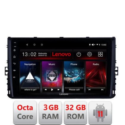 Navigatie VW 2DIN 2018- D-933 Octa Core cu Android Radio Bluetooth Internet GPS WIFI DSP 3+32 GB 4G KIT-933+EDT LENOVO LITE