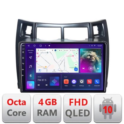 Navigatie Toyota Yaris 2008-2011 B-YARIS08 Android Ecran QLED octa core 4+64 carplay android auto KIT-YARIS08+EDT-E309V3