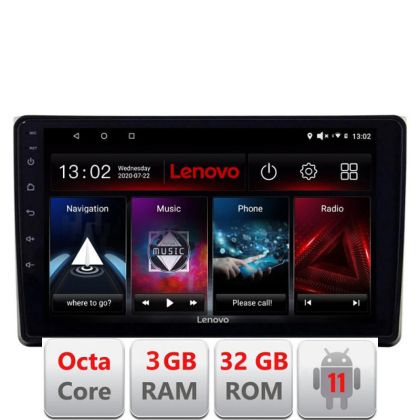 Navigatie Audi A4 B6 D-050 Octa Core cu Android Radio Bluetooth Internet GPS WIFI DSP 3+32 GB 4G KIT-050+EDT-E5 LENOVO LITE