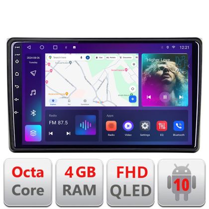 Navigatie Audi A4 B6 Quad Core B-050 Android Ecran QLED octa core 4+64 carplay android auto KIT-050+EDT-E309V3