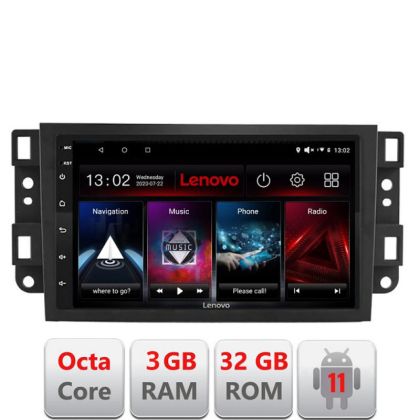 Navigatie Chevrolet Captiva Octa Core D-020 Octa Core cu Android Radio Bluetooth Internet GPS WIFI DSP 3+32 GB LENOVO LITE