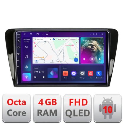 Navigatie Skoda Rapid Seat Toledo 2013+ Android Ecran QLED octa core 4+64 carplay android auto KIT-rapid+EDT-E309V3