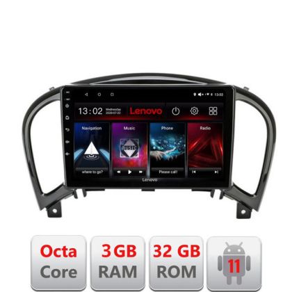 Navigatie Nissan Juke 2010-2015 D-JUKE Octa Core cu Android Radio Bluetooth Internet GPS WIFI DSP 3+32 GB 4G KI LENOVO LITE