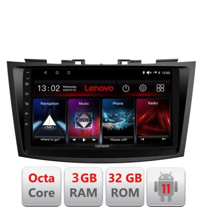 Navigatie Suzuki Swift 2011-2019 D-179 Octa Core cu Android Radio Bluetooth Internet GPS WIFI DSP 3+32 GB 4G KI LENOVO LITE