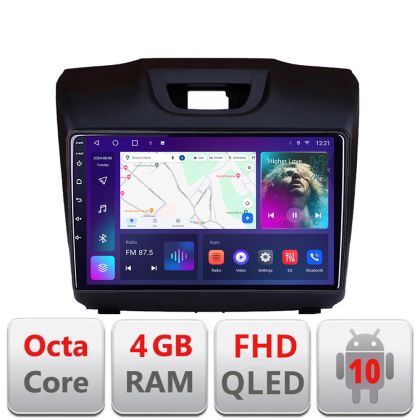 Navigatie Isuzu D-Max Quad Core B-2234 Android Ecran QLED octa core 4+64 carplay android auto KIT-2234+EDT-E309V3