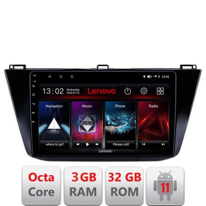 Navigatie Volkswagen Tiguan 2016- D-5883 Octa Core cu Android Radio Bluetooth Internet GPS WIFI DSP 3+32 GB 4G LENOVO LITE