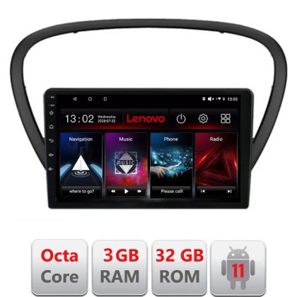 Navigatie Peugeot 607 Android radio gps internet Octa Core 3+32 Kit-607+EDT-E509-lite LENOVO LITE